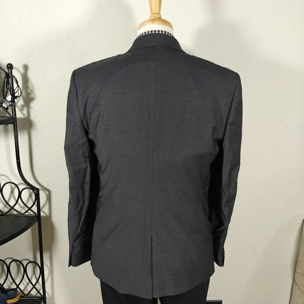 Express Photographer Men's Sport Coat‎ Blazer CH Gray Wool Blend Slim Fit 42L